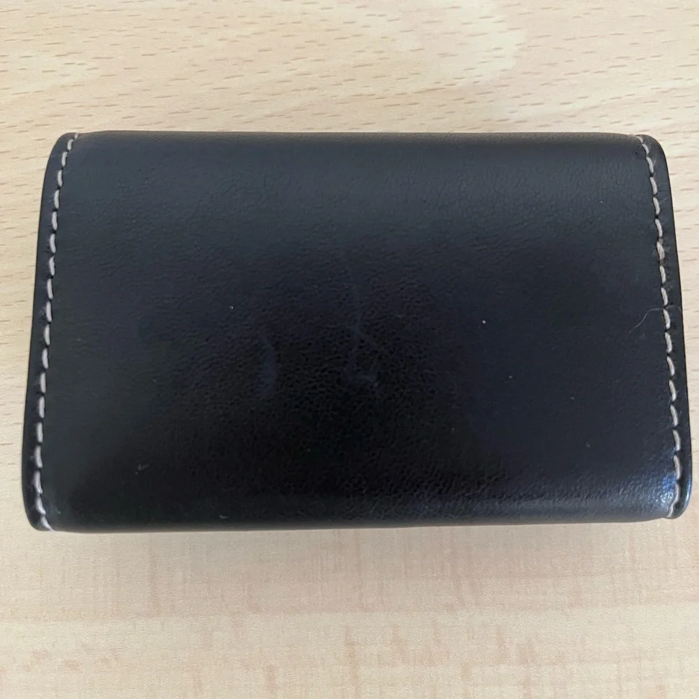 Vintage Gucci GG Black Leather Key Holder Box Controllato BNWOT